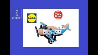 Playtive Aeroplane Building Set UNBOXING Lidl IAN 293416 children aged between 4 and 8 [upl. by Oirretna]