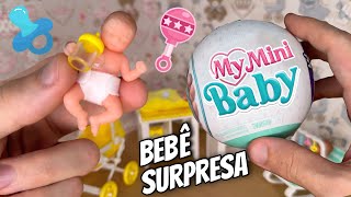 NOVO BEBÊ SURPRESA MY MINI BABY PARECE BEBÊ REBORN DE SILICONE CONTINUANDO A COLEÇÃO PETER TOYS [upl. by Brathwaite]