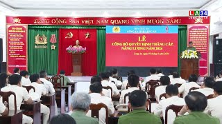 Công an tỉnh Long An công bố quyết định thăng cấp nâng lương năm 2024 [upl. by Aihsercal]