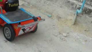 chainsaw powered motorized skateboard [upl. by Namien]