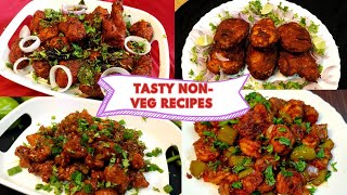 4 different non veg recipes  Delicious non veg starters for party [upl. by Ahsinna]