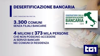 First Cisl al Tg1 avanza la desertificazione bancaria [upl. by Vtarj]