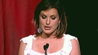 Mariska Hargitay receives a 2009 Gracie Award  Presented by Stephanie March [upl. by Ahsad912]