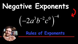 How to Simplify Negative Exponents  Rules of Exponents with Zero Power [upl. by Sigsmond]