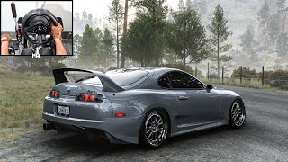 1600HP Turbo AntiLag Toyota Supra  Forza Horizon 5  Steering Wheel Gameplay [upl. by Noelyn]