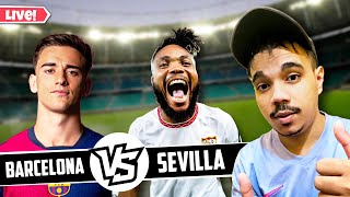 FC BARCELONA VS SEVILLA LIVE  LALIGA WATCHALONG [upl. by Lednar734]