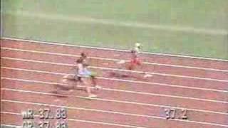 4x100m relay 1988 Olympics [upl. by Aitat]