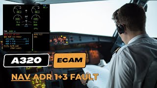 A320 ECAM  ADR 13 FAULT  A320 Navigation [upl. by Shanie]