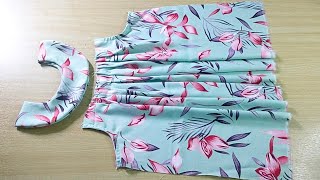 Very easy dress cutting and sewingfor 23 yearsno patternsewing is easy [upl. by Emmott339]