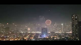 New Years Day 2024 Midnight in Makati Manila Philippines [upl. by Hamforrd]