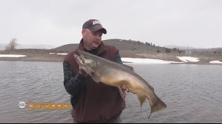 Big Tiger Trout at Panguitch Lake Ice Off [upl. by Sheree]