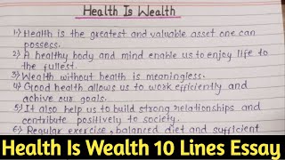 Health Is Wealth Essay  Health Is Wealth Paragraph  Health Is Wealth Paragraph  Health Is Wealth [upl. by Minica840]