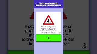 Quiz patente B Argomento Segnali Di Precedenza [upl. by Anomor]