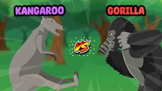 Kangaroo vs Gorilla  Savannah vs Jungle Animals S1  Animal Animation [upl. by Wurster]