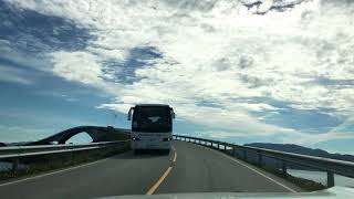 Crossing the Storseisundet Bridge The Atlantic Bridge  European Driving Tours [upl. by Elaina330]