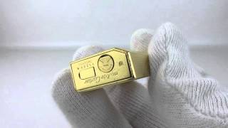 Rare Pentagon 197090 Gold Plated Must de Cartier Lighter Ping Sound and Presentation [upl. by Guthrey308]