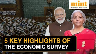 Budget 2024 Economic Survey Explained In 5 Minutes  Key Highlights Of Economic Survey [upl. by Fabyola]