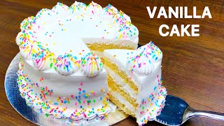 Vanilla Cake Recipe  Vanilla Cake Without Oven  Birthday Cake Recipe [upl. by Duhl]