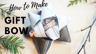 How to Make a Bow  Gift Wrapping Alternatives  Green Christmas [upl. by Siva]