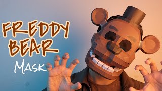 How to make a Fredbear Mask using Paper  DIY FNAF Mask [upl. by Flip]