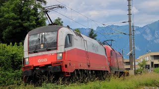 Bahnverkehr in Altenstadt mit vielen Werbeloks und Planverkehr [upl. by Rosenkrantz371]