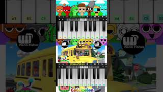 Fun time Incredibox Sprunki Vs The Wheels On The BUS  Easy Piano Tune shorts [upl. by Acinorehs]