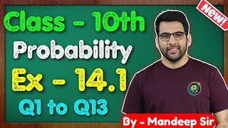 Class  10 Ex  141 Q1 to Q13 Probability  NCERT CBSE  Green Board [upl. by Virgil]