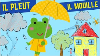 ✨ IL PLEUT IL MOUILLE  paroles  ✅ dessin anime enfant bébé maternelle 🎈 [upl. by Gilmour]