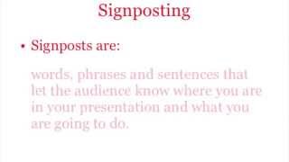 How to Use Signposting in a Presentation [upl. by Athallia]