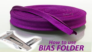 Class 48 How to use bias folder  bias tape maker  Single fold binding designing saree [upl. by Jola]