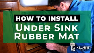 HOW TO Install an Under Sink Rubber Mat • Easy DIY Leak Alarm System [upl. by Minette]