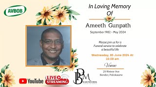 In Loving Memory of Ameeth Gunpath [upl. by Yrehc]