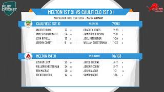 Melton 1st XI v Caulfield 1st XI [upl. by Marisa]