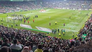 Celtic Fans amp Players Celebration after lifting the League Title for 8th time in a row [upl. by Einahets715]