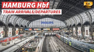 【4K】Hamburg Hbf  Train Arrivals and Departures in 12 minutes [upl. by Aday55]