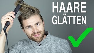 GLÄTTEISEN richtig benutzen ● HAARE GLÄTTEN MÄNNER mit HAARGLÄTTER  DANIEL KORTE [upl. by Lessirg91]