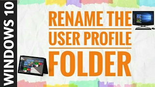 How To Rename User Profile Folder In Windows 10 [upl. by Lehctim]