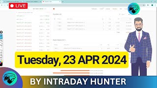 Live Intraday Trade  Bank nifty Option Trading by Intraday Hunter  23 April 2024 [upl. by Eusoj]