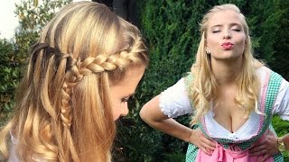 OKTOBERFEST  Frisur Makeup amp Dirndl  Perfekter Wiesn Look [upl. by Swehttam]