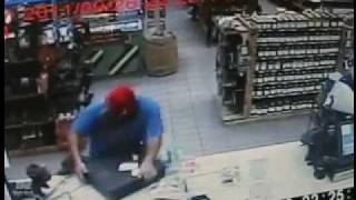 RAW VIDEO Robber Wears SpiderMan Mask [upl. by Walkling]