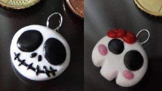 Tutorial 21 • fimo e cernit teschio kawaii amp Jack Skellington Collezione BarbieXanaX [upl. by Draned]