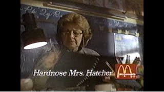 McDonalds  Hardnose Mrs Hatcher Commercial 1988 [upl. by Hsirk]