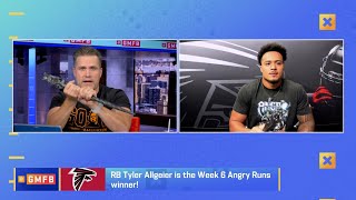 Angry Runs WINNER Tyler Allgeier joins GMFB  Atlanta Falcons  NFL Network [upl. by Eilsel]