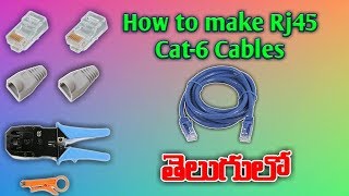 How to make RJ45 cat6 cable  Telugu  by Syam  new mobiletricks [upl. by Aimak]