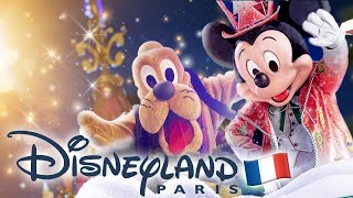 4K Mickeys Dazzling Christmas Parade 2022 Nighttime ChristmasTreeLightUp Disneyland Paris [upl. by Ailem]