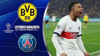 Borussia Dortmund vs PSG Extended Highlights  UCL Group Stage MD 6  CBS Sports Golazo [upl. by Einnos]