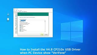 How to Install the V48 CP210x USB Driver when PC Device show quotVeriFonequot [upl. by Morganica]