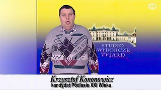 Kandydat Podlasia KRZYSZTOF KONONOWICZ Stare filmy [upl. by Htnnek]