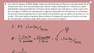 Los clientes llegan al Thrift Bank según una distribución de Poisson con una media SOLUCIONADO [upl. by Marne]