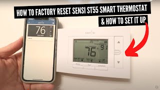 How To Reset Sensi Smart Thermostat ST 55 amp Set It Up [upl. by Truitt94]